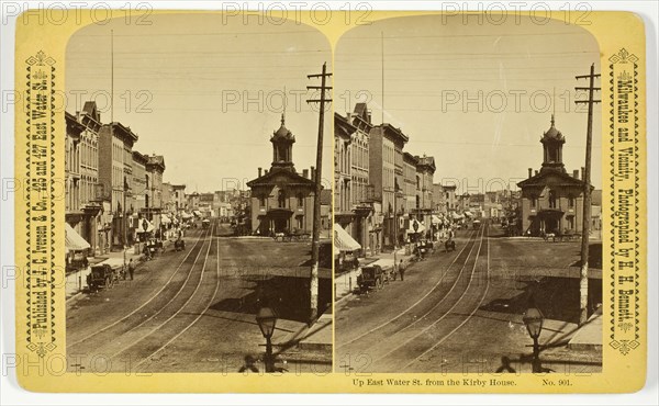 Up East Water St. from the Kirby House, 1880/89. Creator: Henry Hamilton Bennett.