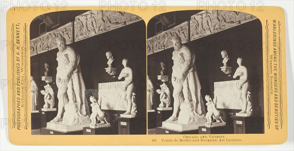 Venus de Medici and Herkales; Art Institute, 1893. Creator: Henry Hamilton Bennett.