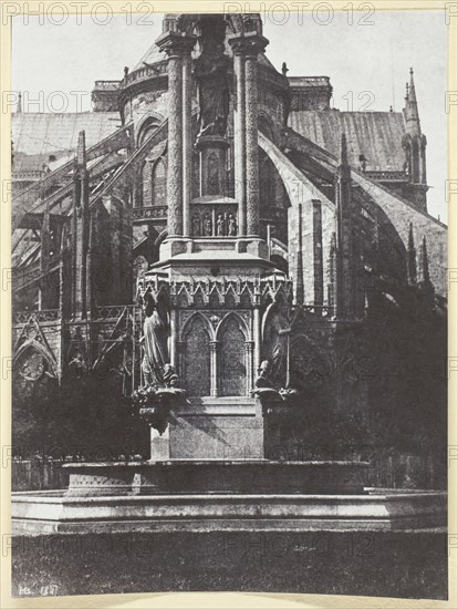 La Fontaine du square de l'Archevêché; Derrière Notre-Dame, 1847, printed 1965. Creator: Hippolyte Bayard.