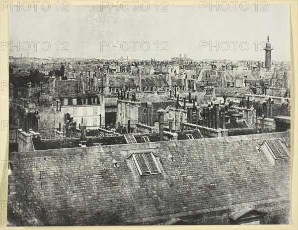 Les Toits de Paris (Vue de la rue Castiglione?), 1842/50, printed 1865. Creator: Hippolyte Bayard.