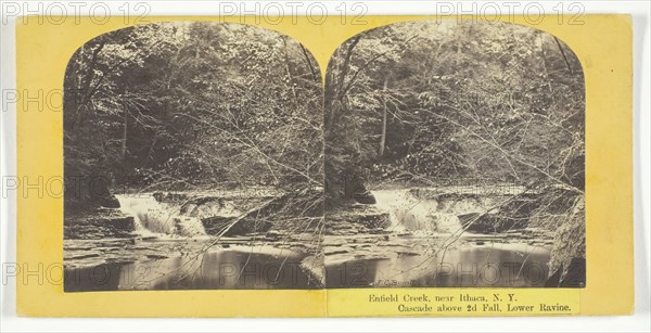 Enfield Creek, near Ithaca, N.Y. Cascade above 2d Fall, Lower Ravine, 1860/65. Creator: J. C. Burritt.
