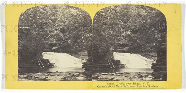 Enfield Creek, near Ithaca, N.Y. Cascade above Main Fall, near Lucifer's Kitchen, 1860/65. Creator: J. C. Burritt.