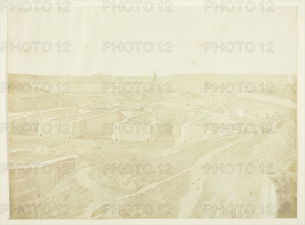 Docks of Sebastopol, Fort Nickolas on the Left, 1855. Creator: James Robertson.