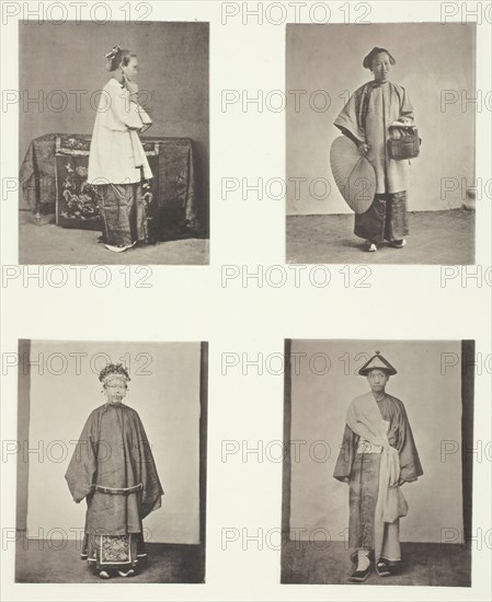 A Canton Lady; The Lady's Maid; A Bride and Bridegroom, c. 1868. Creator: John Thomson.