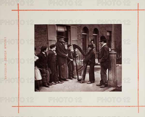 Italian Street Musicians, 1877. Creator: John Thomson.