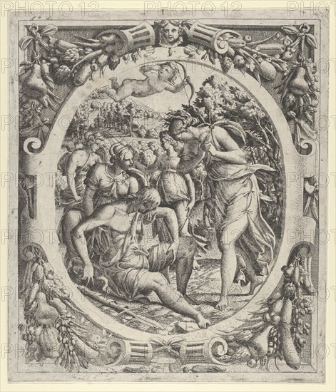 The Death of Adonis, 1535-55. Creator: Jean Mignon.