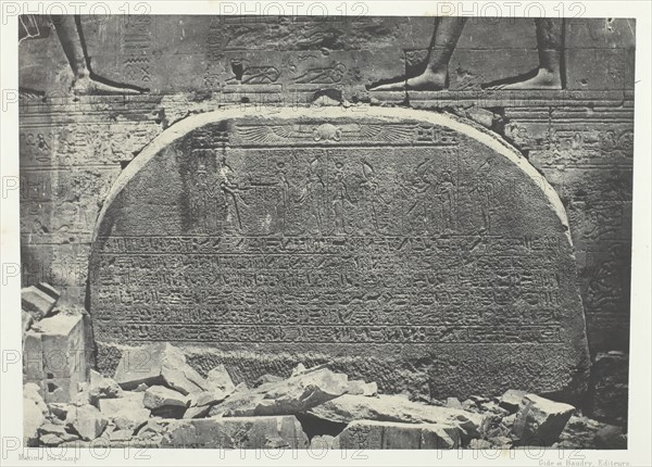 Grand Temple d'Isis à Philoe, Proscynéma (Acte d'Adoration); Nubie, 1849/51, printed 1852. Creator: Maxime du Camp.