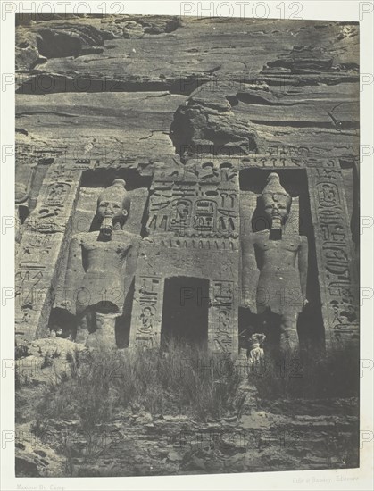 Ibsamboul, Entrée De Spéos D'Hathor; Nubie, 1849/51, printed 1852. Creator: Maxime du Camp.