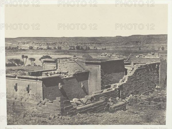 Kalabscheh, Vue Générale du Temple de Kalabscheh (Talmis); Nubie, 1849/51, printed 1852. Creator: Maxime du Camp.