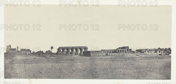 Louqsor, Vue Générale des Ruines; Thèbes, 1849/51, printed 1852. Creator: Maxime du Camp.