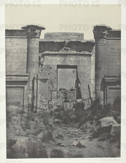 Médinet-Habou, Propylées du Thoutmoseum; Thèbes, 1849/51, printed 1852. Creator: Maxime du Camp.