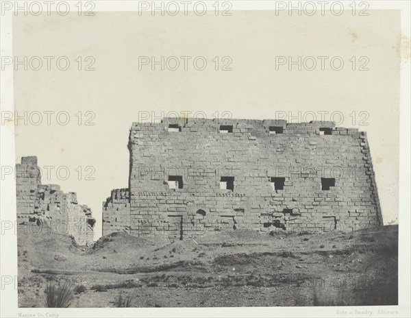 Palais de Karnak, Grands Pylones du Sud-Ouest; Thèbes, 1849/51, printed 1852. Creator: Maxime du Camp.