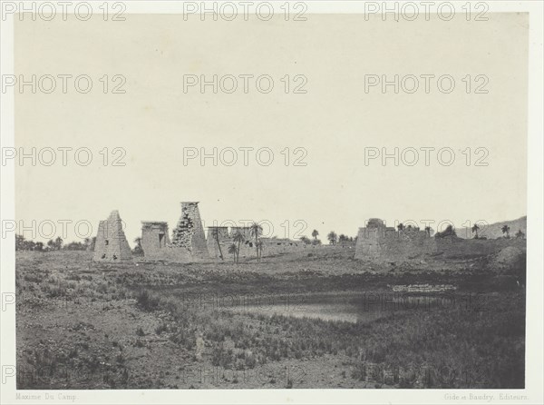 Palais de Karnak, Propylées du Sud; Thèbes, 1849/51, printed 1852. Creator: Maxime du Camp.