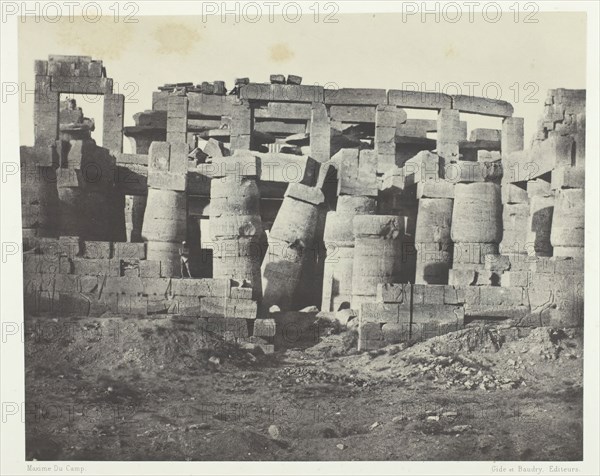 Palais de Karnak, Salle Hypostyle Prise au Nord; Thèbes, 1849/51, printed 1852. Creator: Maxime du Camp.