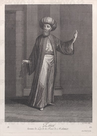 Emir, homme de Loy de la Race de Mahomet, 1714-15. Creator: Unknown.