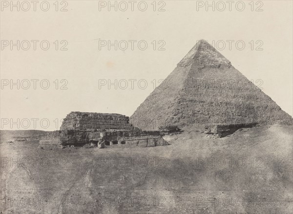 Pyramide de Chéphren, Egypte Moyenne, 1849/51, printed 1852. Creator: Maxime du Camp.