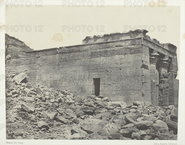 Temple De Dandour (Ancienne Tantour), Dédié à La Triade Osiris-Isis-Horus; Nubie, 1849/51. Creator: Maxime du Camp.