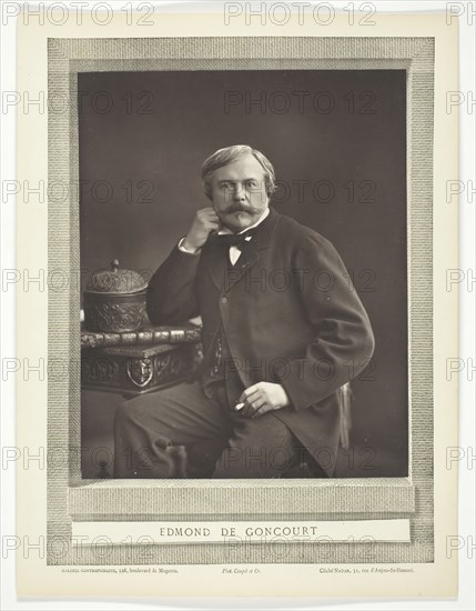 Edmond de Goncourt (French writer and critic, 1822-1896), c. 1853/76. Creator: Nadar.