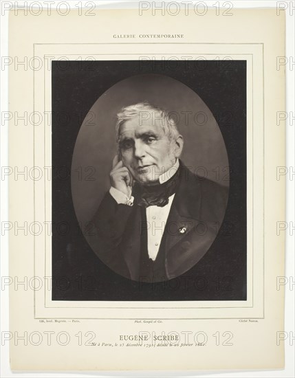 Eugène Scribe, c. 1858. Creator: Nadar.