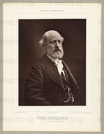 Eugène Viollet-Le-Duc (French architect, 1814-1879), 1878. Creator: Nadar.