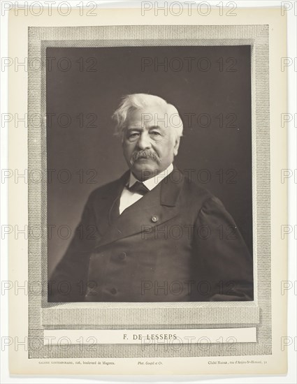 F. de Lesseps, c. 1876. Creator: Nadar.