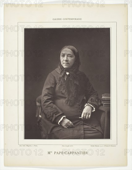 Mme. Pape-Carpantier, 1853/78. Creator: Nadar.
