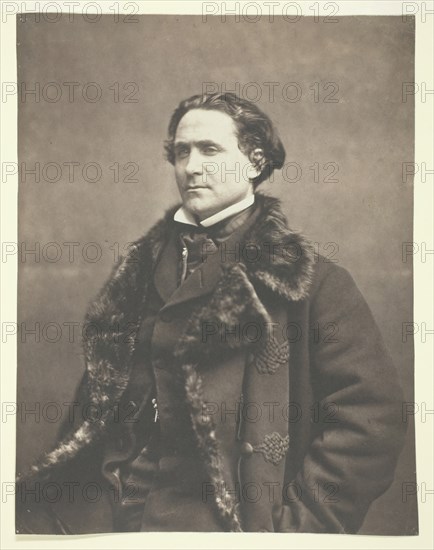 Portrait of La Fontaine, c. 1854-1860. Creator: Nadar.