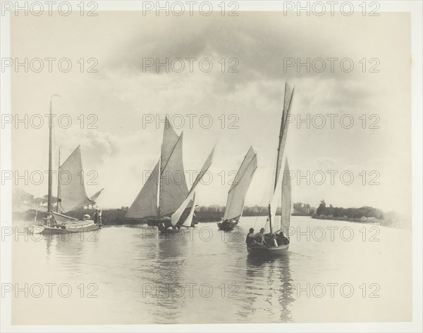 A Sailing Match at Horning, 1885, printed 1886. Creator: Peter Henry Emerson.