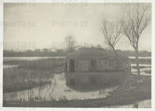 A Reed Boat-House, 1886. Creator: Peter Henry Emerson.