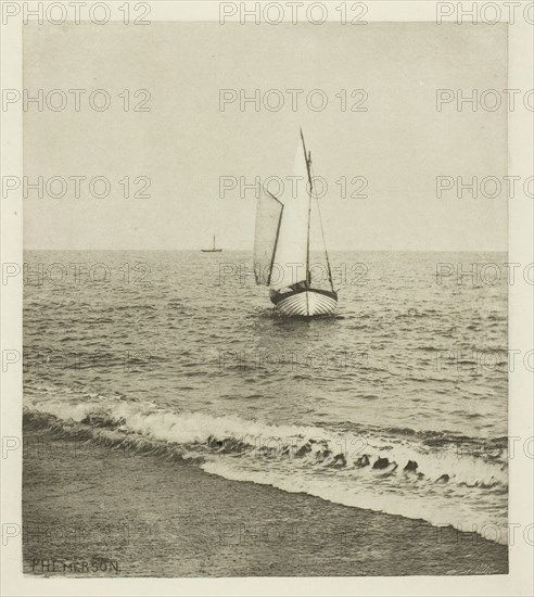 A Suffolk Shrimper "Coming Ashore", c. 1883/87, printed 1888. Creator: Peter Henry Emerson.