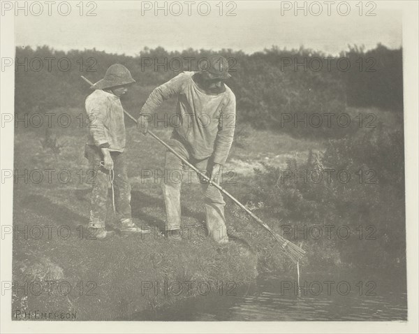 Eel-Picking in Suffolk Waters, c. 1883/87, printed 1888. Creator: Peter Henry Emerson.