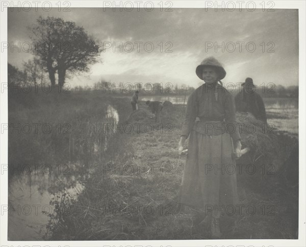 Poling the Marsh Hay, 1886. Creator: Peter Henry Emerson.