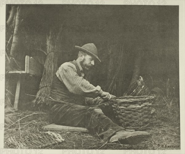 The Basket-Maker (Norfolk), c. 1883/87, printed 1888. Creator: Peter Henry Emerson.