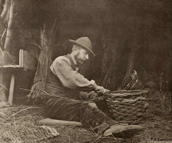 The Basket-Maker, 1888. Creator: Peter Henry Emerson.