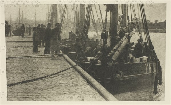 The First of the Herring, 1887. Creator: Peter Henry Emerson.