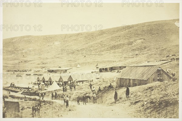 Camp of the 4th Light Dragoons, 1855. Creator: Roger Fenton.