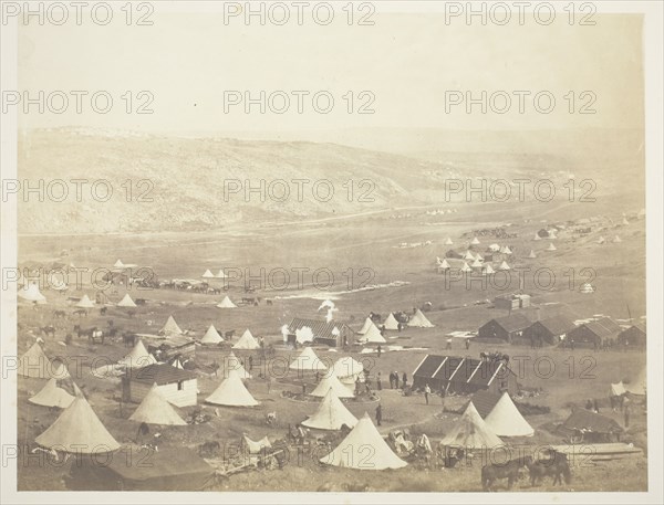 Cavalry Camp, looking towards Kadikoi, 1855. Creator: Roger Fenton.