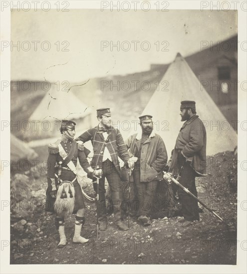 Officers of the 42nd Highlanders, 1855. Creator: Roger Fenton.