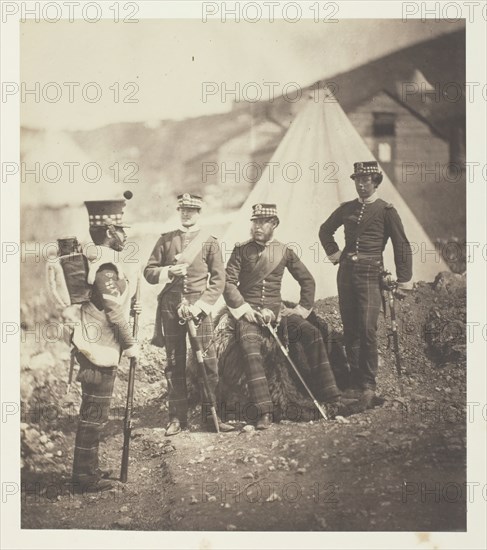 Officers of the 71st Highlanders, 1855. Creator: Roger Fenton.