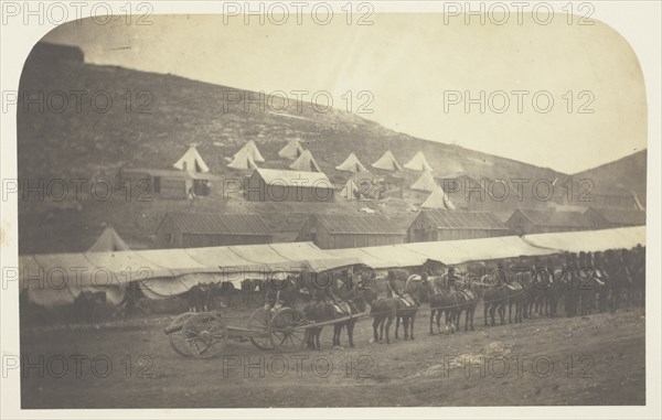 Untitled [gun carriage, Crimean War], 1855. Creator: Roger Fenton.