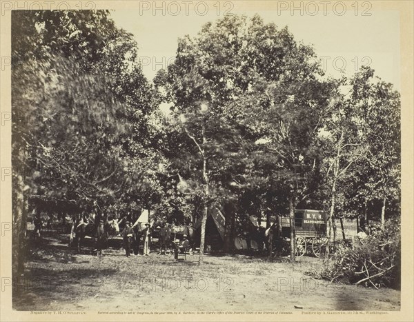 Head-Quarters, New York Herald, Army of the Potomac, September 1863. Creator: Alexander Gardner.