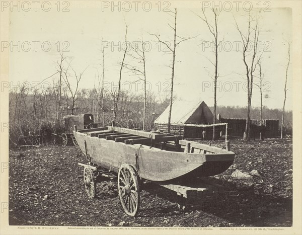 Pontoon Boat, Brandy Station, Virginia, February 1864. Creator: Alexander Gardner.
