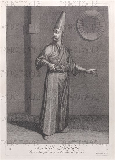 Zulufli-Baltadgi, Page destiné pour la garde des Princes enfermés, 1714-15., Creator: Unknown.