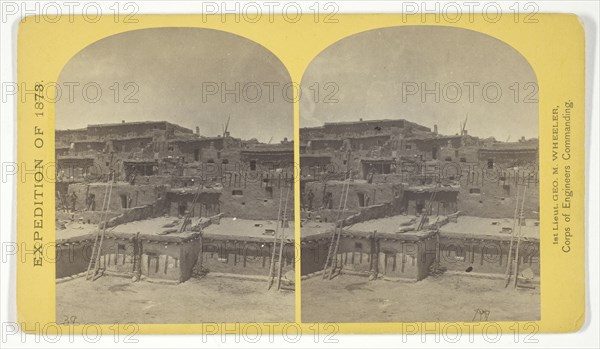 Indian Pueblo of Zuni, New Mexico; view from the interior..., 1873. Creator: Tim O'Sullivan.