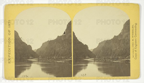 View across Black Cañon. The grand walls in perspective, 1871. Creator: Tim O'Sullivan.