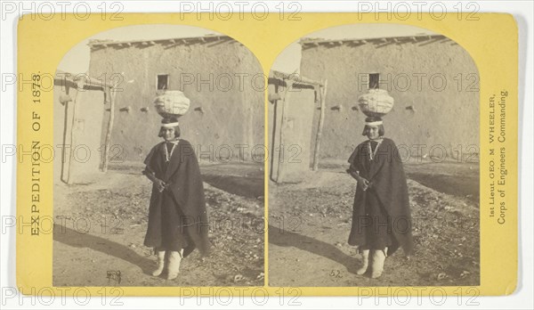 Zuni Indian Girl, with water olla, 1873. Creator: Tim O'Sullivan.