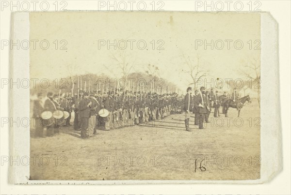 50th Pennsylvania Infantry in Parade Formation, c. 1870/82. Creator: Tim O'Sullivan.