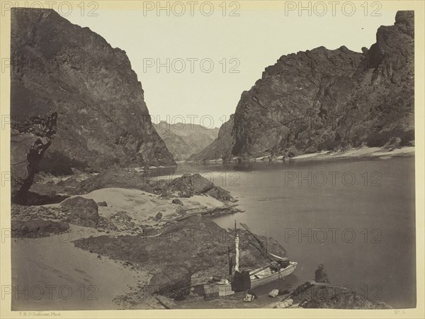 Black Cañon, Colorado River, Looking Above from Camp 7, 1871. Creator: Tim O'Sullivan.