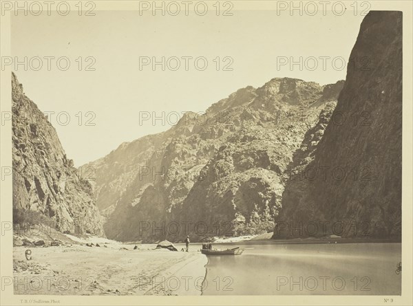 Black Cañon, looking above from Mirror Bar, 1871. Creator: Tim O'Sullivan.