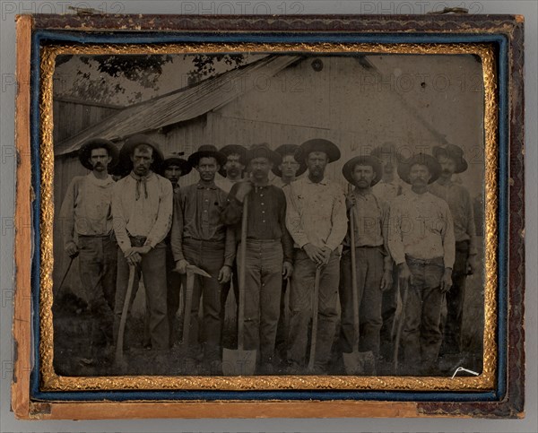Untitled (Group Portrait of Miners), 1870. Creator: Unknown.